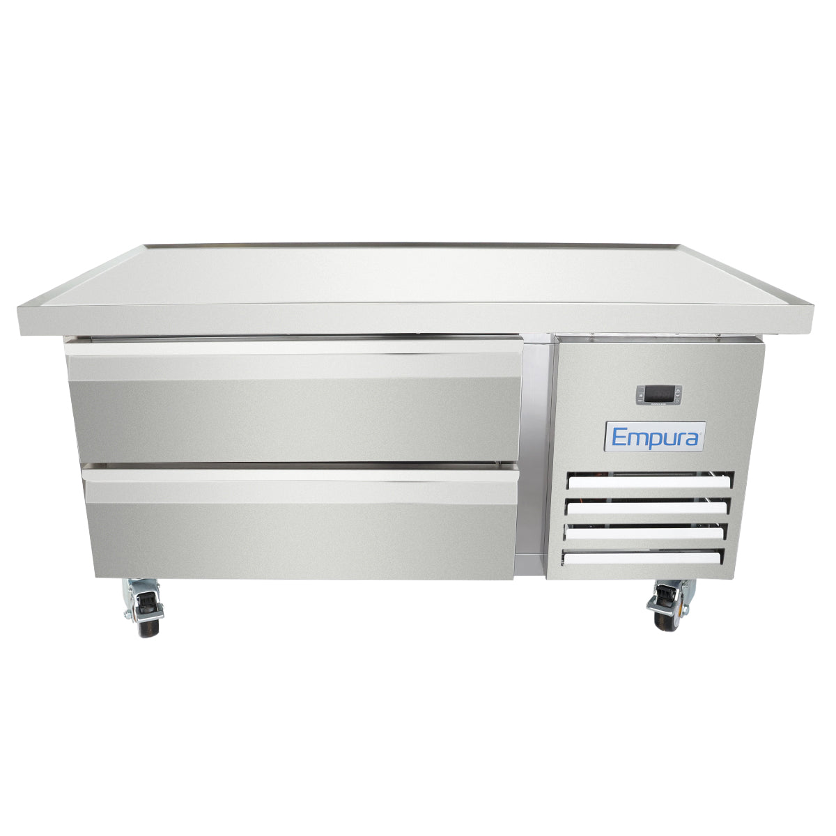 52" 2 Drawer Refrigerated Commercial Chef Base - 6" Depth Pan