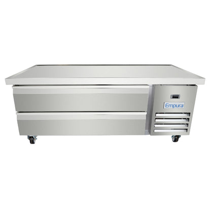 62" 2 Drawer Refrigerated Commercial Chef Base - 6" Depth Pan