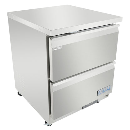 28" Two Drawer Commercial Undercounter Reach-In Refrigerator