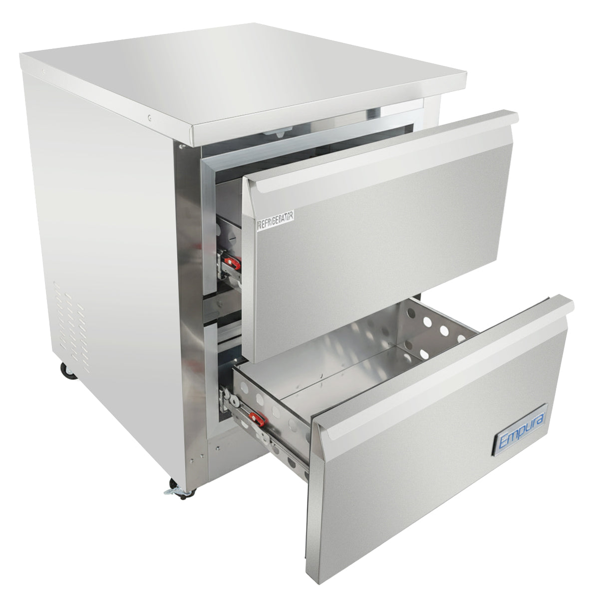 28" Two Drawer Commercial Undercounter Reach-In Refrigerator