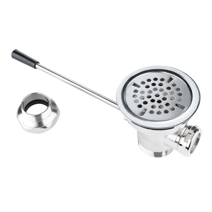 3-1/2" X 1-1/2" Stainless Steel Straight Lever Drain