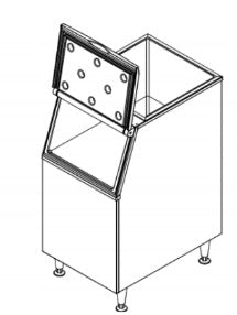 Empura E-SB300 Ice Storage Bin 22-1/2"W X 32-5/16"D X 46-1/8"H 308 Lbs Ice Storage Capacity