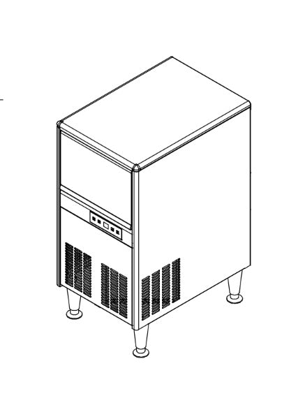 Empura E-UCF240 Ice Machine Undercounter Cube-style