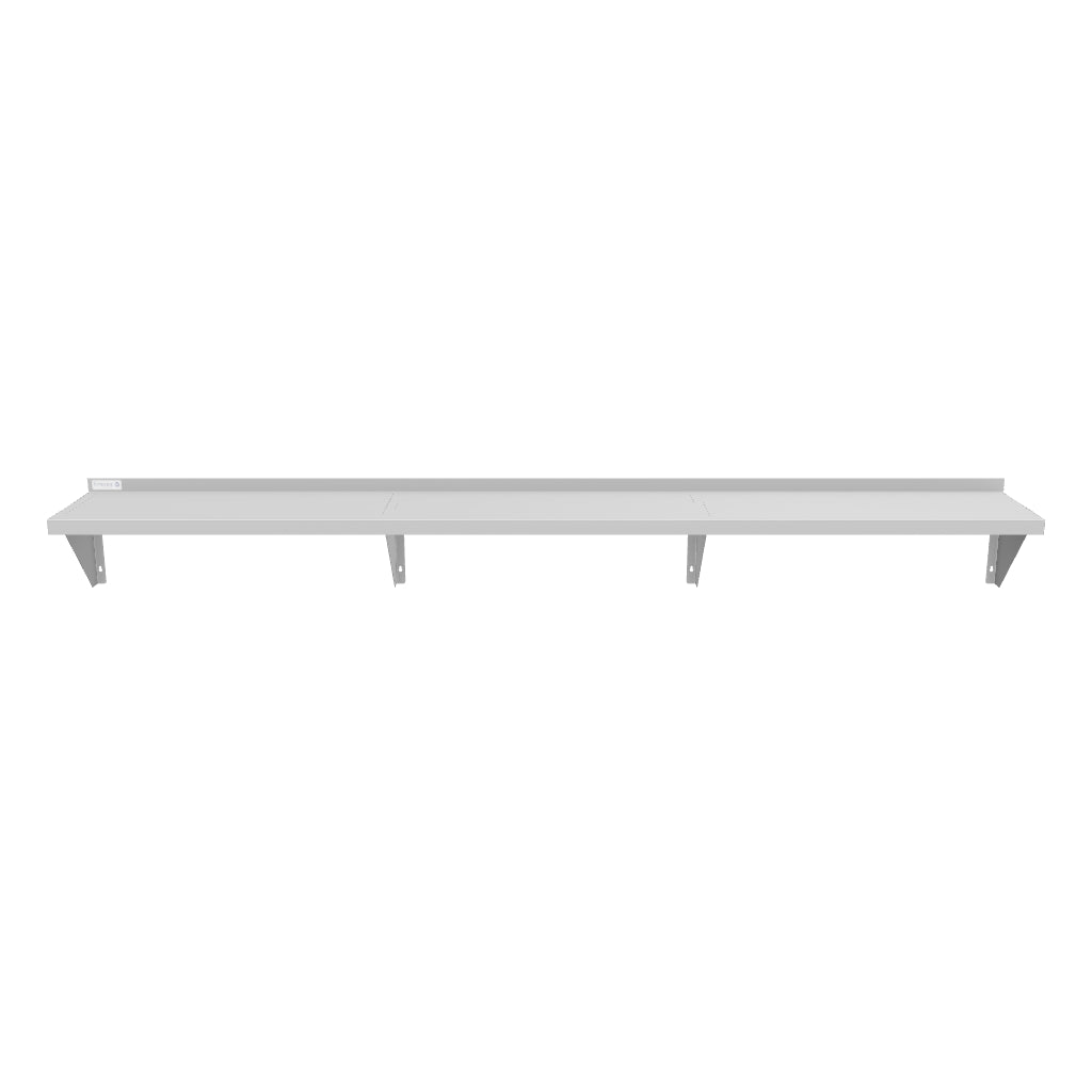 96" x 12" 18 Gauge Stainless Steel Standard Duty Wall Shelf, NSF