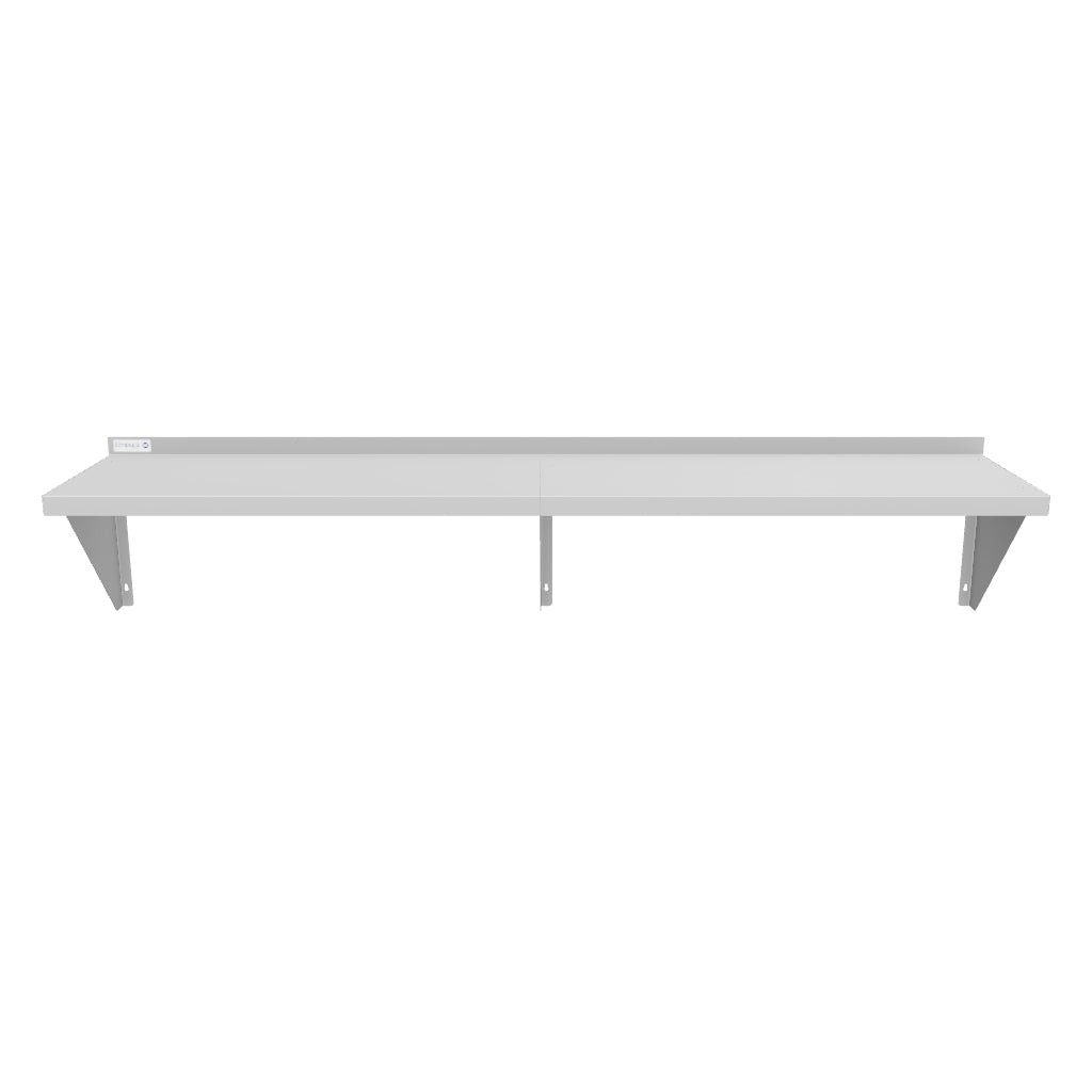 72" x 15" 18 Gauge Stainless Steel Standard Duty Wall Shelf, NSF
