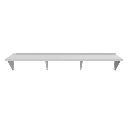 84" x 15" 18 Gauge Stainless Steel Standard Duty Wall Shelf, NSF