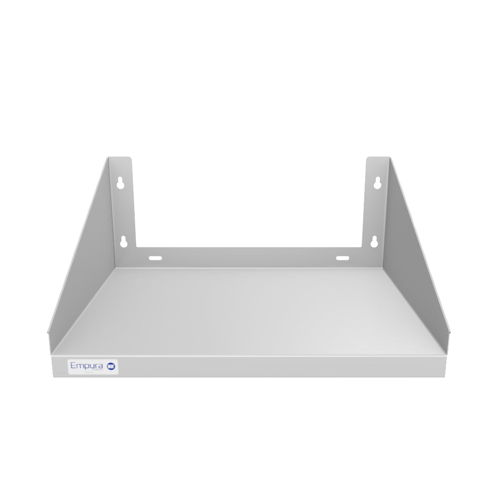 24" x 18" Stainless Steel Commercial Wall Mount Microwave Shelf, NSF
