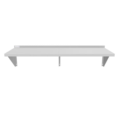 60" x 18" 16 Gauge Stainless Steel Heavy Duty Wall Shelf, NSF