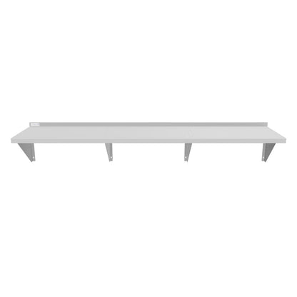 84" x 18" 16 Gauge Stainless Steel Heavy Duty Wall Shelf, NSF