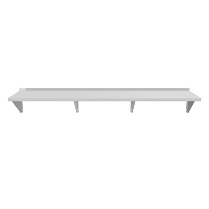 96" x 18" 16 Gauge Stainless Steel Heavy Duty Wall Shelf, NSF