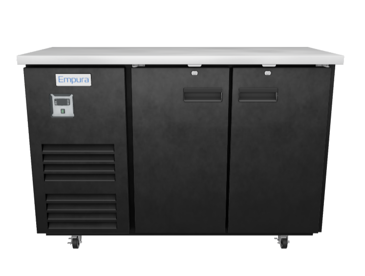 E-KBB60-2-27 Refrigerated Back Bar Cabinet 3D View