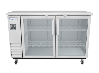 E-KBB60-2G-24-S Refrigerated Back Bar Cabinet 3D View