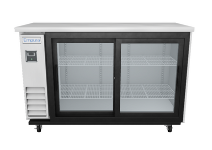 E-KBB60-2G-24SD-S Refrigerated Back Bar Cabinet 3D View
