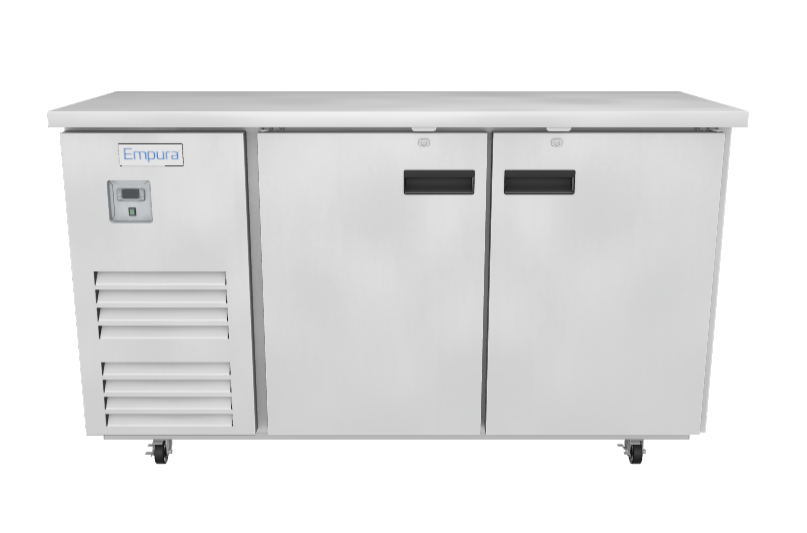 E-KBB70-2-27-S Refrigerated Back Bar Cabinet 3D View