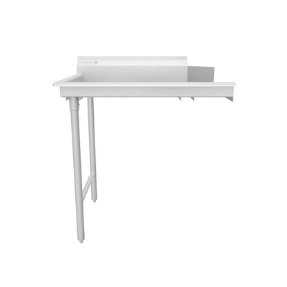 24" Clean Dish Table with Left Drainboard - 16 Gauge 304 Stainless Steel, NSF