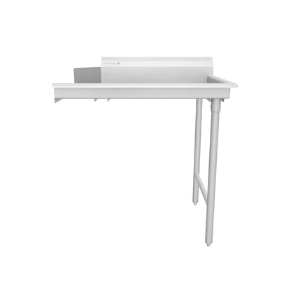 24" Clean Dish Table with Right Drainboard - 16 Gauge 304 Stainless Steel, NSF