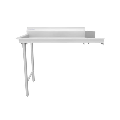 48" Clean Dish Table with Left Drainboard - 16 Gauge 304 Stainless Steel, NSF