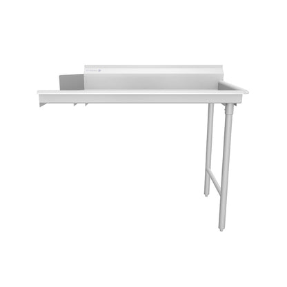 48" Clean Dish Table with Right Drainboard - 16 Gauge 304 Stainless Steel, NSF