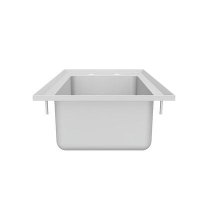 10" x 14" x 5" 16 Gauge Stainless Steel Commercial One Compartment Drop-In Sink, NSF