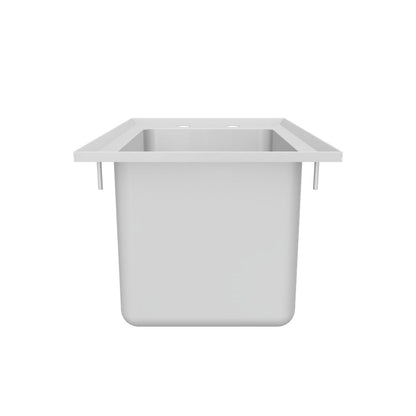 10" x 14" x 10" 16 Gauge Stainless Steel Commercial One Compartment Drop-In Sink, NSF