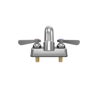 Deck-Mounted Commercial Faucet with 4" Centers and 8" Swing Spout, NSF