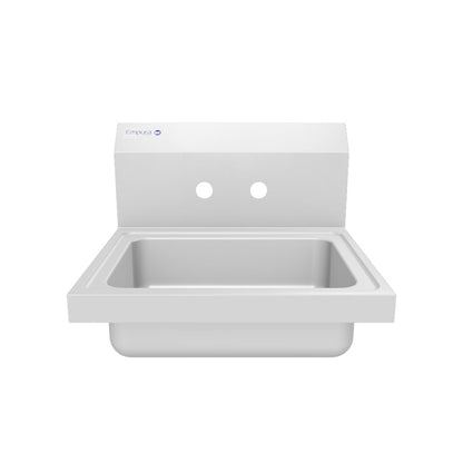 17" Wall Mounted Commercial 20 Gauge Stainless Hand Sink with Gooseneck Faucet, NSF