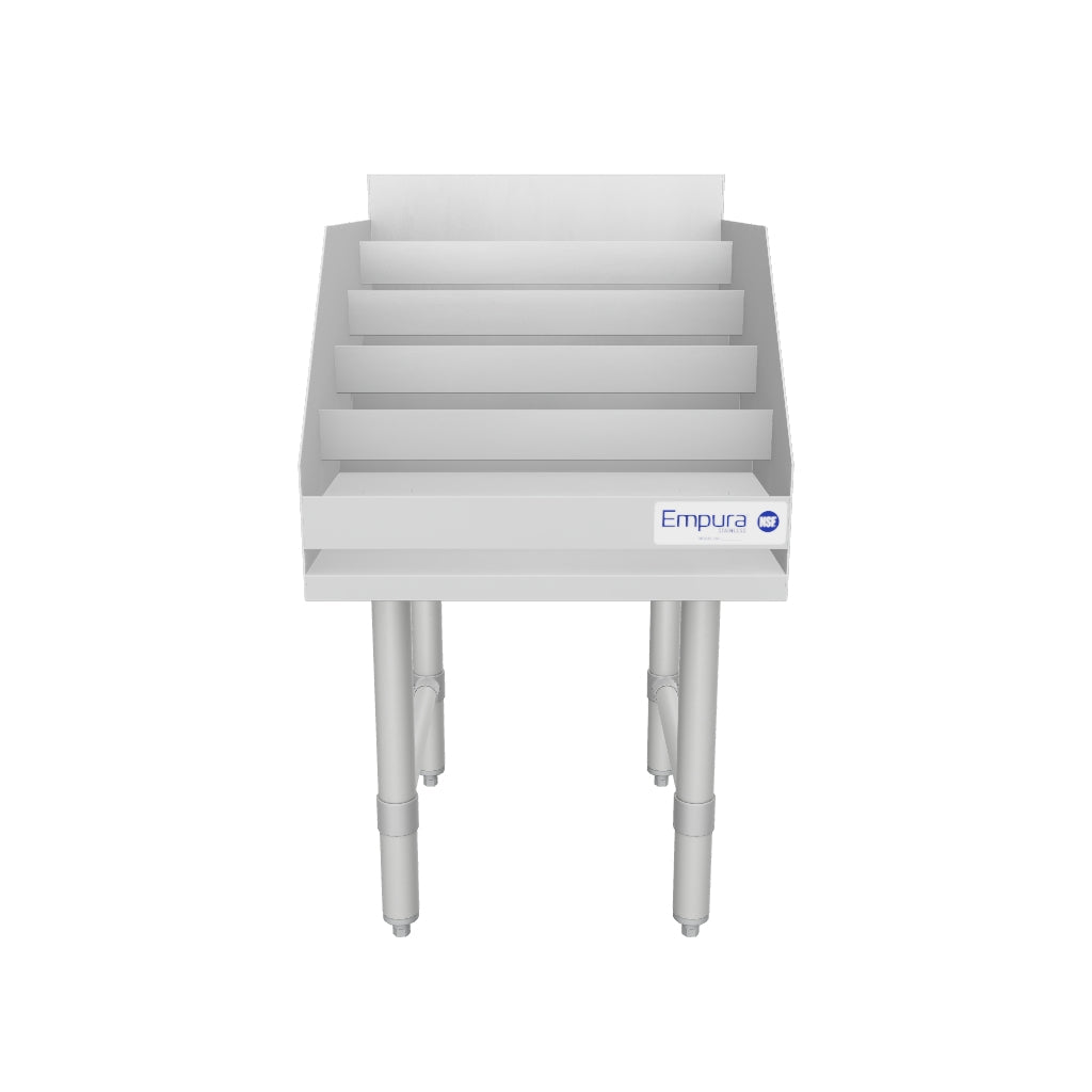 18" Five-Tiered Stainless Steel Commercial Liquor Display Rack, NSF