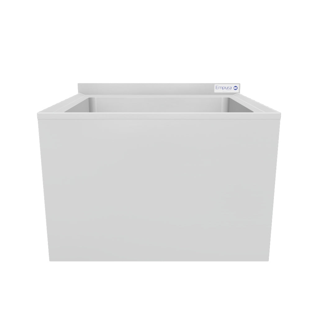 24" 16 Gauge Stainless Steel Mop Sink - 20" x 16" x 12" Bowl, NSF