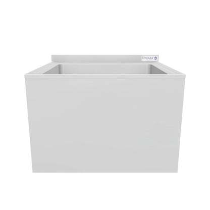 24" 16 Gauge Stainless Steel Mop Sink - 20" x 16" x 12" Bowl, NSF