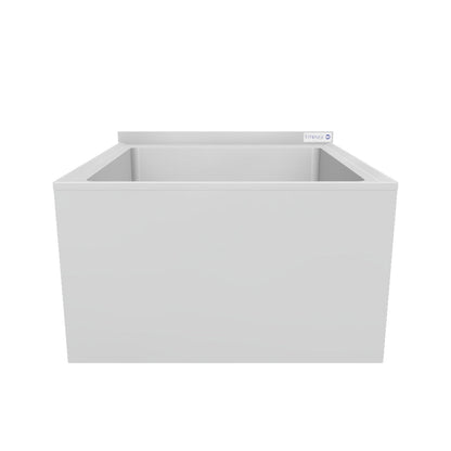28" 16 Gauge Stainless Steel Mop Sink - 24" x 24" x 12" Bowl, NSF