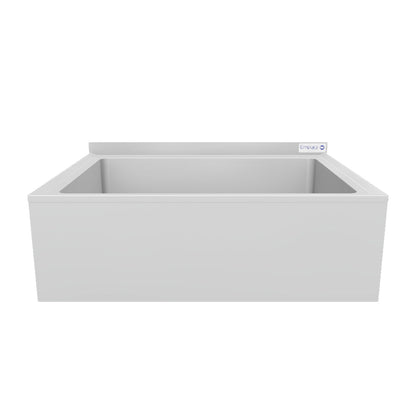 32" 16 Gauge Stainless Steel Mop Sink - 28" x 20" x 6" Bowl, NSF