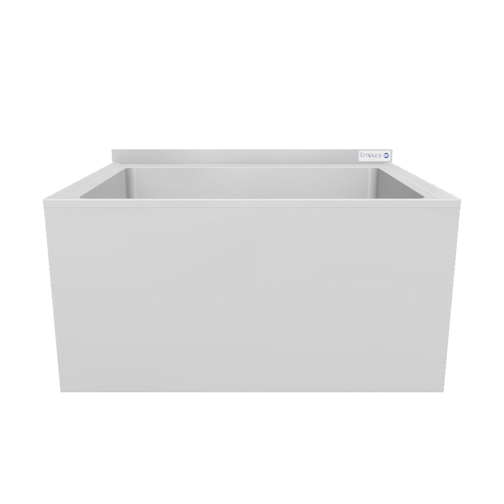 32" 16 Gauge Stainless Steel Mop Sink - 28" x 20" x 12" Bowl, NSF