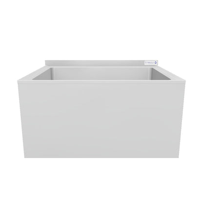 32" 16 Gauge Stainless Steel Mop Sink - 28" x 20" x 12" Bowl, NSF