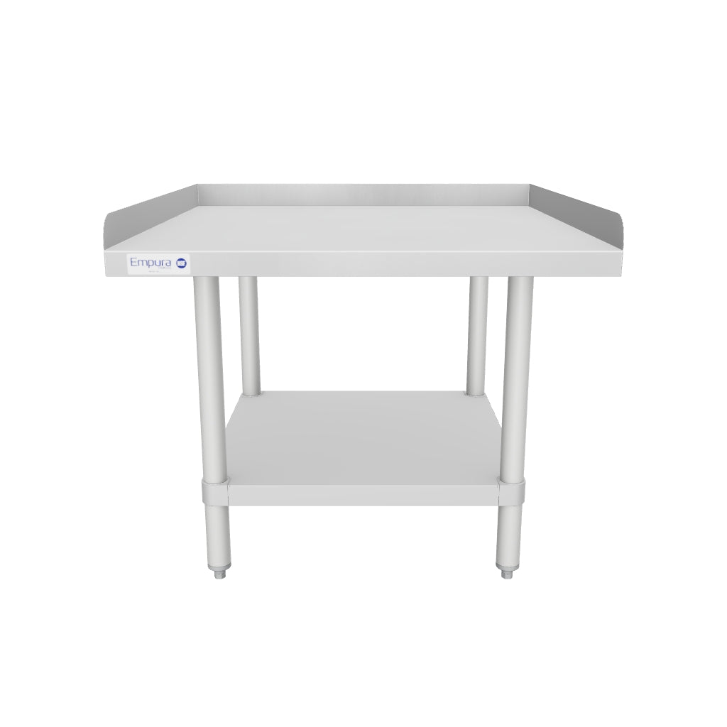 30" x 30" 16 Gauge Stainless Steel Equipment Stand with Galvanized Undershelf, NSF