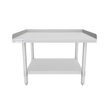 36" x 30" 18 Gauge Stainless Steel Equipment Stand with Galvanized Undershelf, NSF
