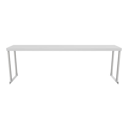 Commercial Single Deck Overshelf, 60" x 12" x 19.5", 18 Gauge Stainless Steel, Table-Mounted, NSF