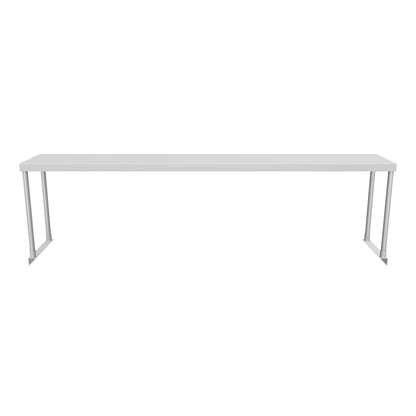 Commercial Single Deck Overshelf, 72" x 12" x 19.5", 18 Gauge Stainless Steel, Table-Mounted, NSF