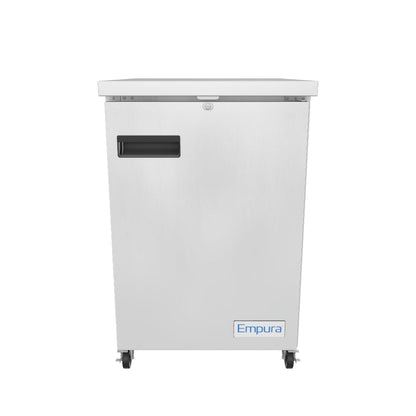 24" x 32" Swing Solid Door Stainless Steel Commercial Back Bar Refrigerator