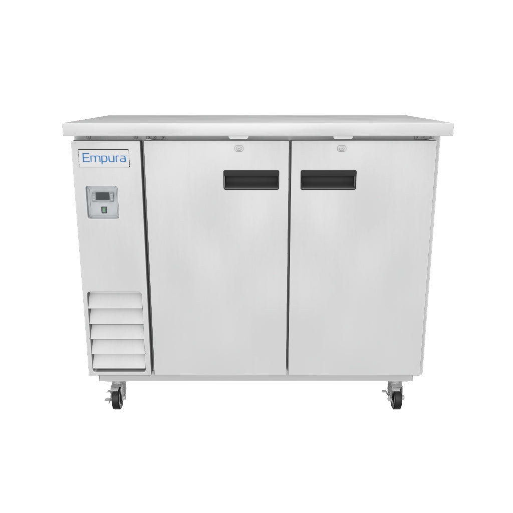 49" x 24" Swing Solid Door Stainless Steel Commercial Back Bar Refrigerator