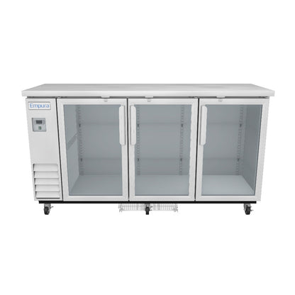 E-KBB72-3G-24-S Refrigerated Back Bar Cabinet 3D View