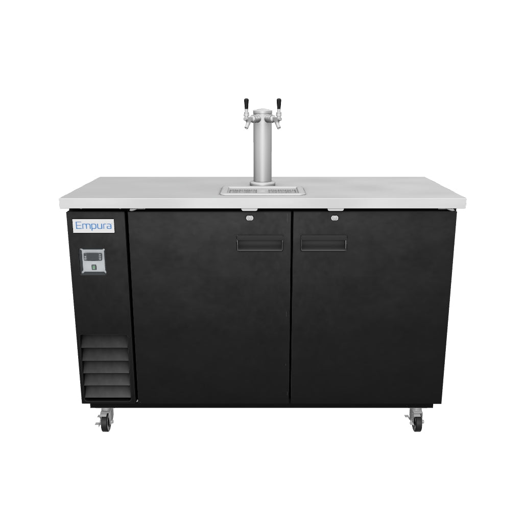E-KDD3-1 Commercial Kegerator Beer Dispenser 3D View