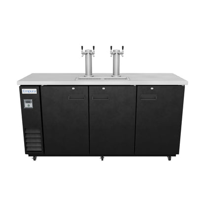 E-KDD4-2 Commercial Kegerator Beer Dispenser 3D View