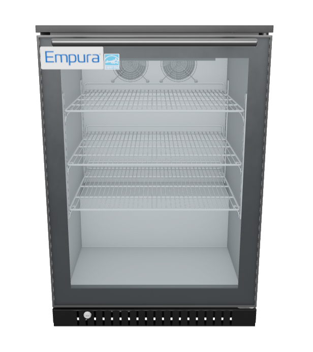 LG-E150-B Glass Door Refrigerated Merchandiser 3D View