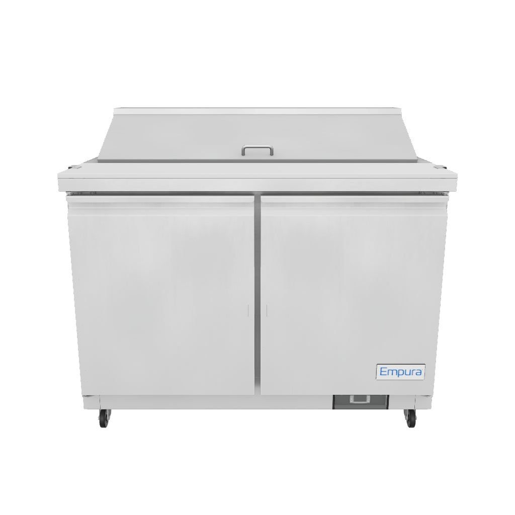 48" 2 Door Commercial Refrigerated Sandwich and Salad Prep Table