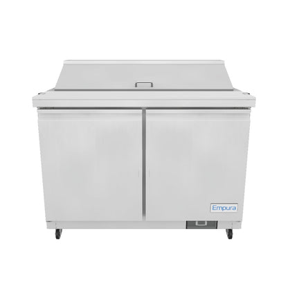 48" 2 Door Commercial Refrigerated Sandwich and Salad Prep Table