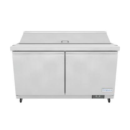 61" 2 Door Commercial Refrigerated Sandwich and Salad Prep Table