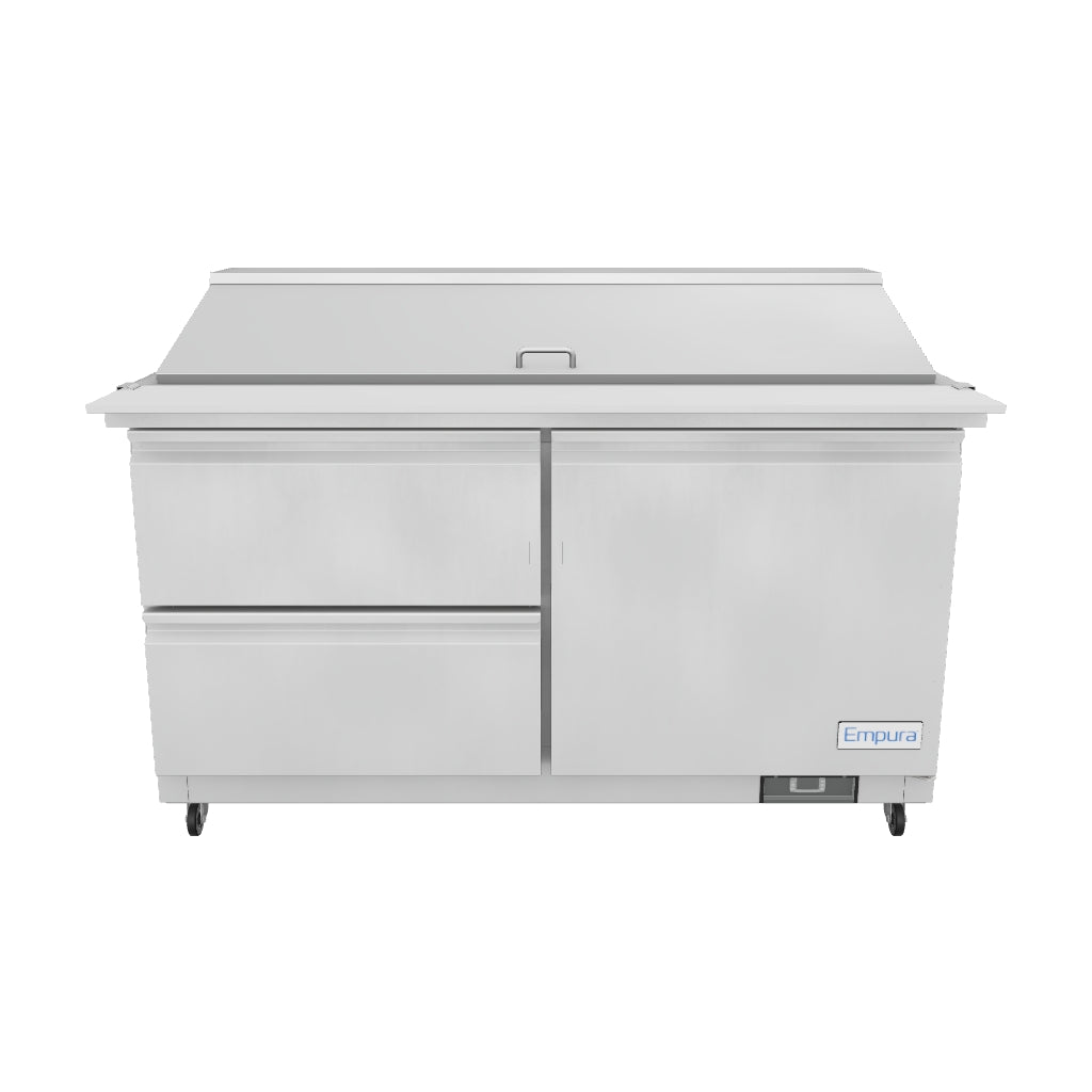 E-KSP60M-D2 Mega Top Sandwich Salad Unit Refrigerated Counter 3D View
