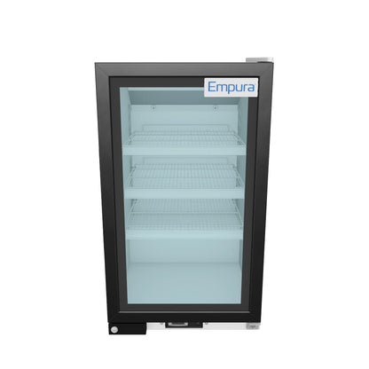 26" Countertop White Swing Commercial Glass Door Merchandiser Refrigerator with ClearKeeper™ Glass - 7 cu ft