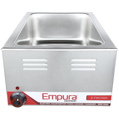 15" x 24" Full Size Electric Countertop Food Warmer - 120V, 1,500W Food Pan Warmer, Countertop Empura